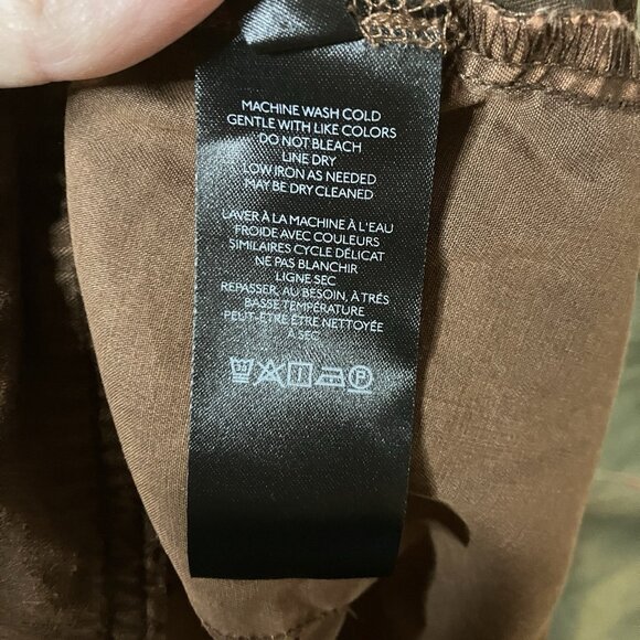 Free People High Waist Pants Womens 8 Maple Brown Boho Pleated Western Cowgirl - Picture 6 of 12